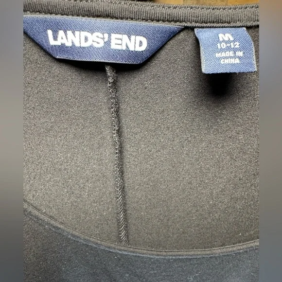 Lands’ End Women's Black Summer Dress Swim Cover Medium M AB 556 - Picture 7 of 7